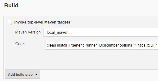 How to create jenkins generic runner based on cucumber tags